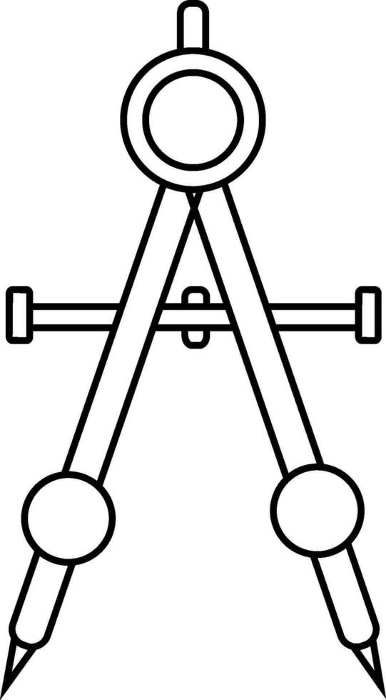 Illustration von ein Zeichnung Kompass. vektor