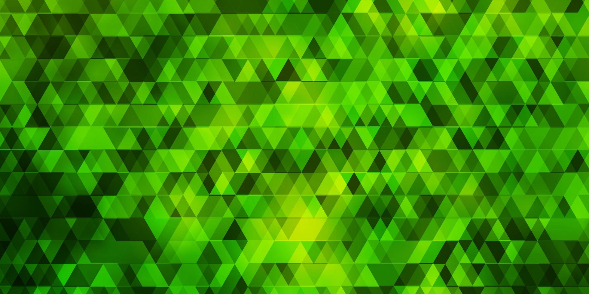 hellgrünes gelbes Vektorlayout mit Liniendreiecken vektor