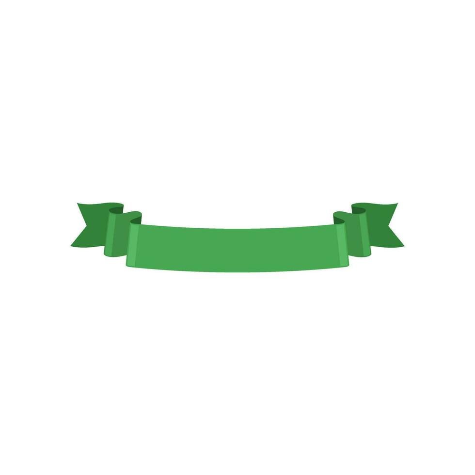 skinande grön band med Plats för din meddelande. vektor