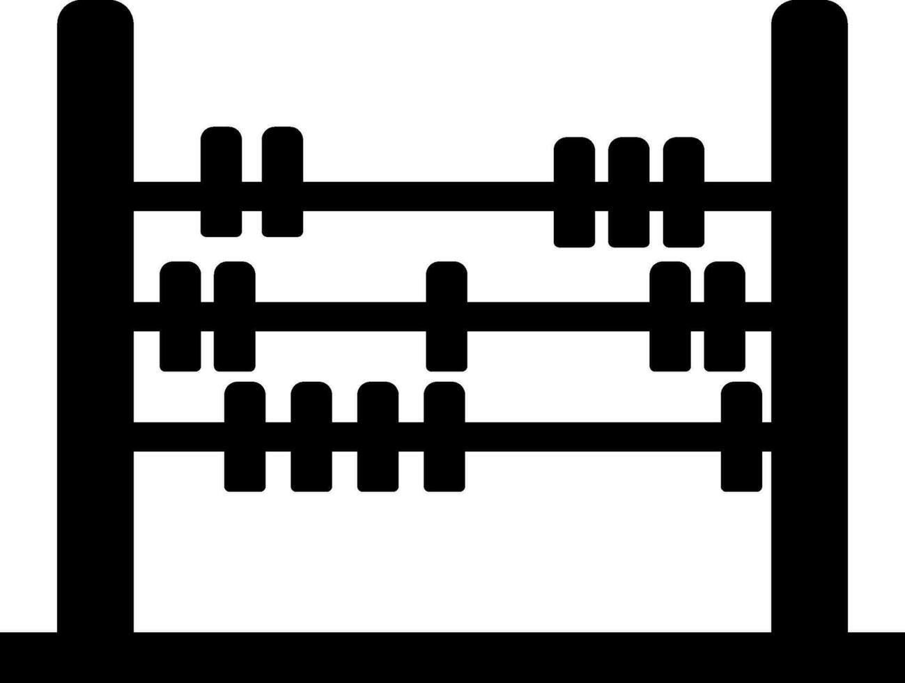 tecken eller symbol av kulram i svart Färg. vektor