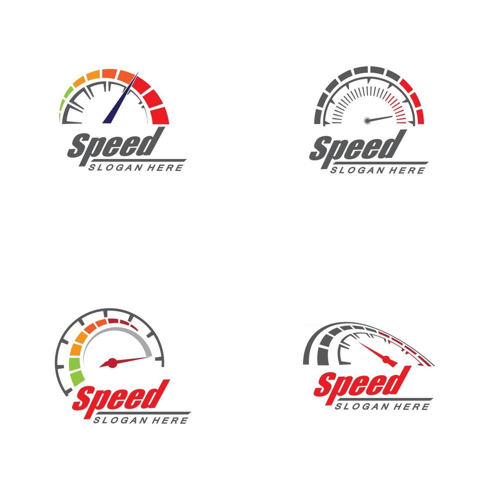 hastighet logo design siluett hastighetsmätare vektor