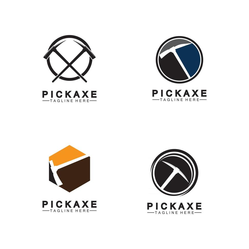 Spitzhacke Logo Vektor Symbol Symbol Illustration