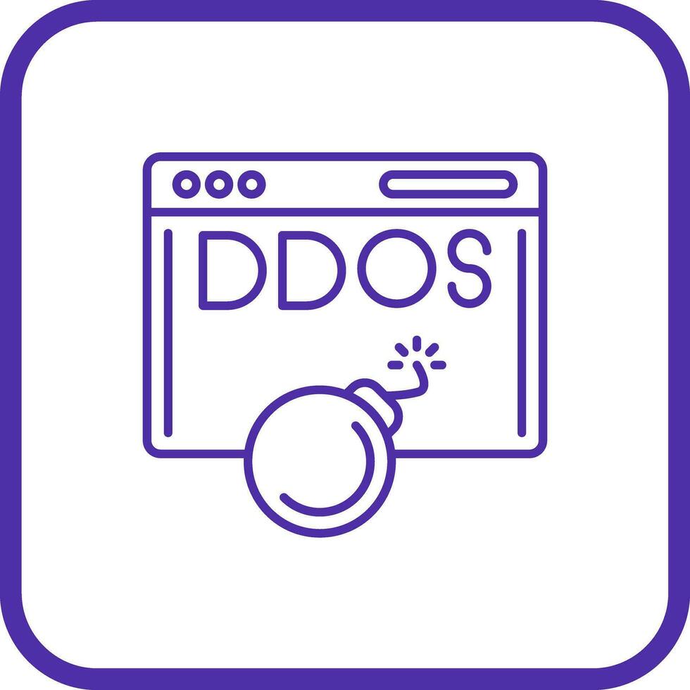 Ddos-Angriffsvektorsymbol vektor