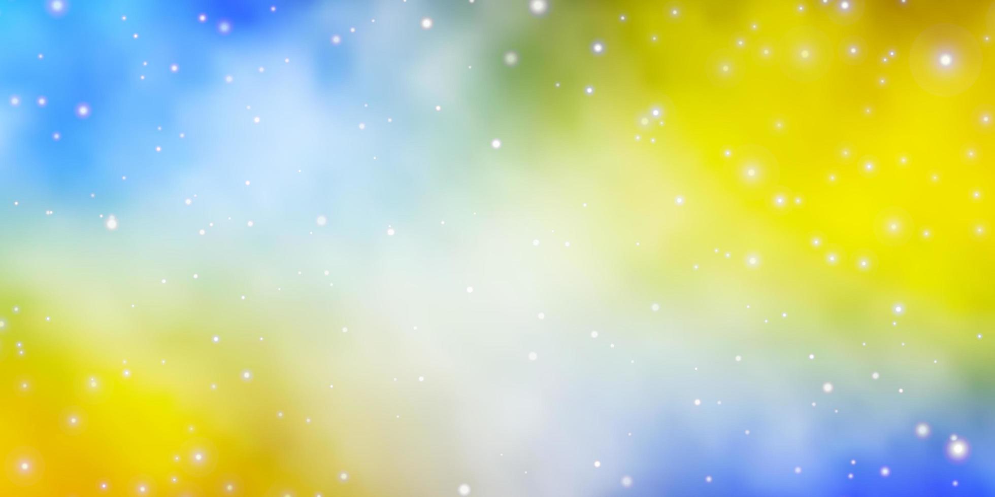 ljusblå gul vektorbakgrund med färgglada stjärnor vektor