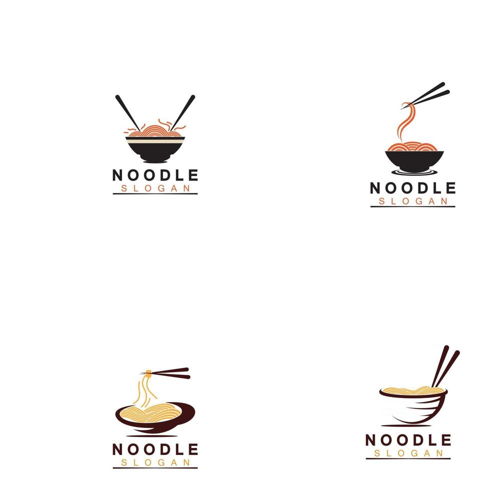 nudel logo vektor ikon illustration design