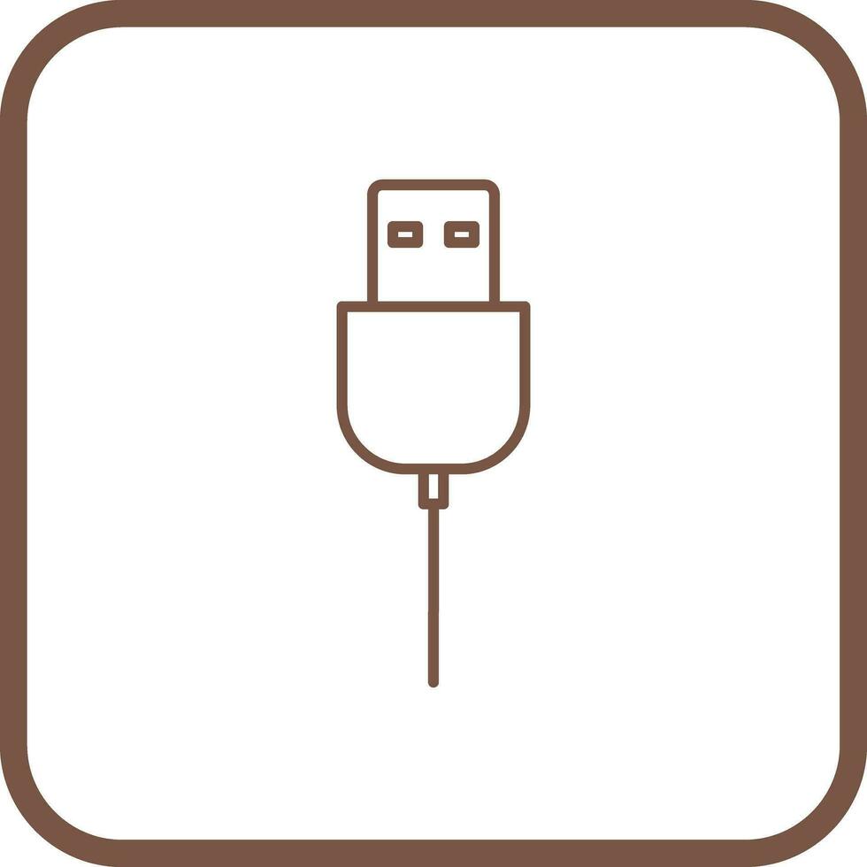 einzigartiges USB-Kabel-Vektorsymbol vektor