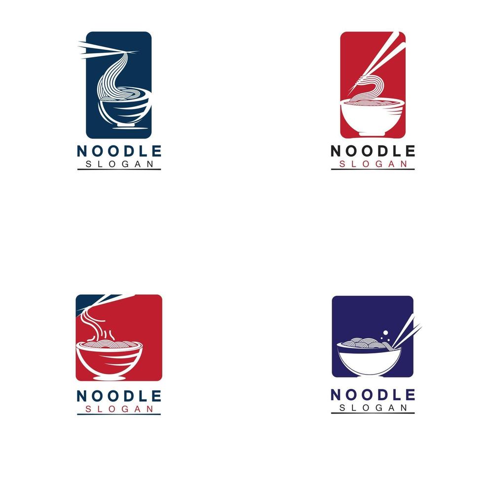 nudel logo vektor ikon illustration design