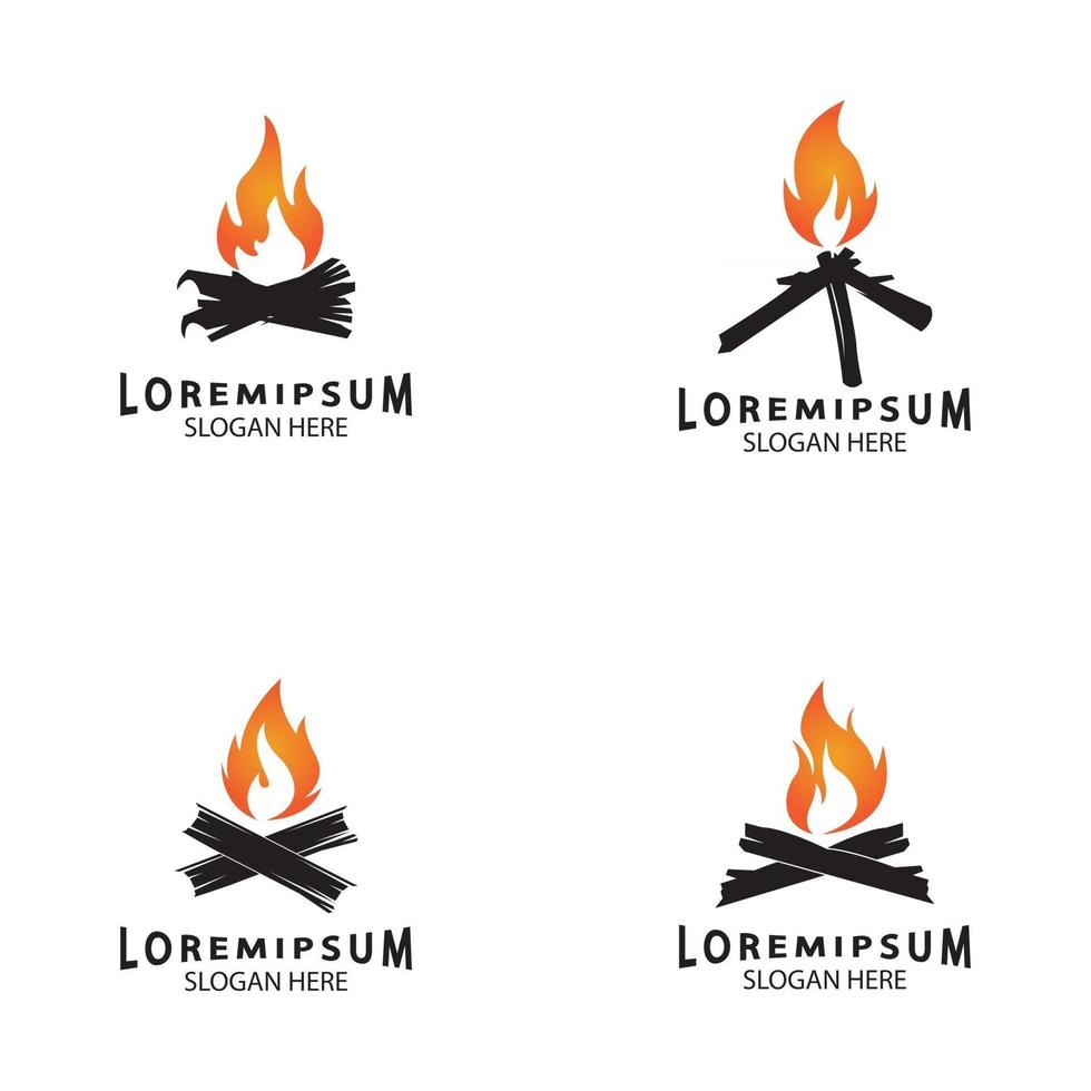 Vintage Hipster Lagerfeuer Lagerfeuer Logo vektor