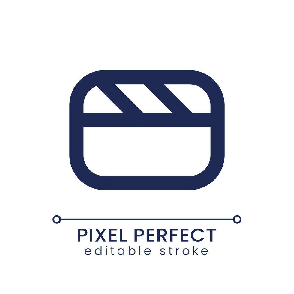 Video Datei Pixel perfekt linear ui Symbol. Film Produktion Software. Aufnahmen Bearbeitung. Computer Daten. gui, ux Design. Gliederung isoliert Benutzer Schnittstelle Element zum App und Netz. editierbar Schlaganfall vektor