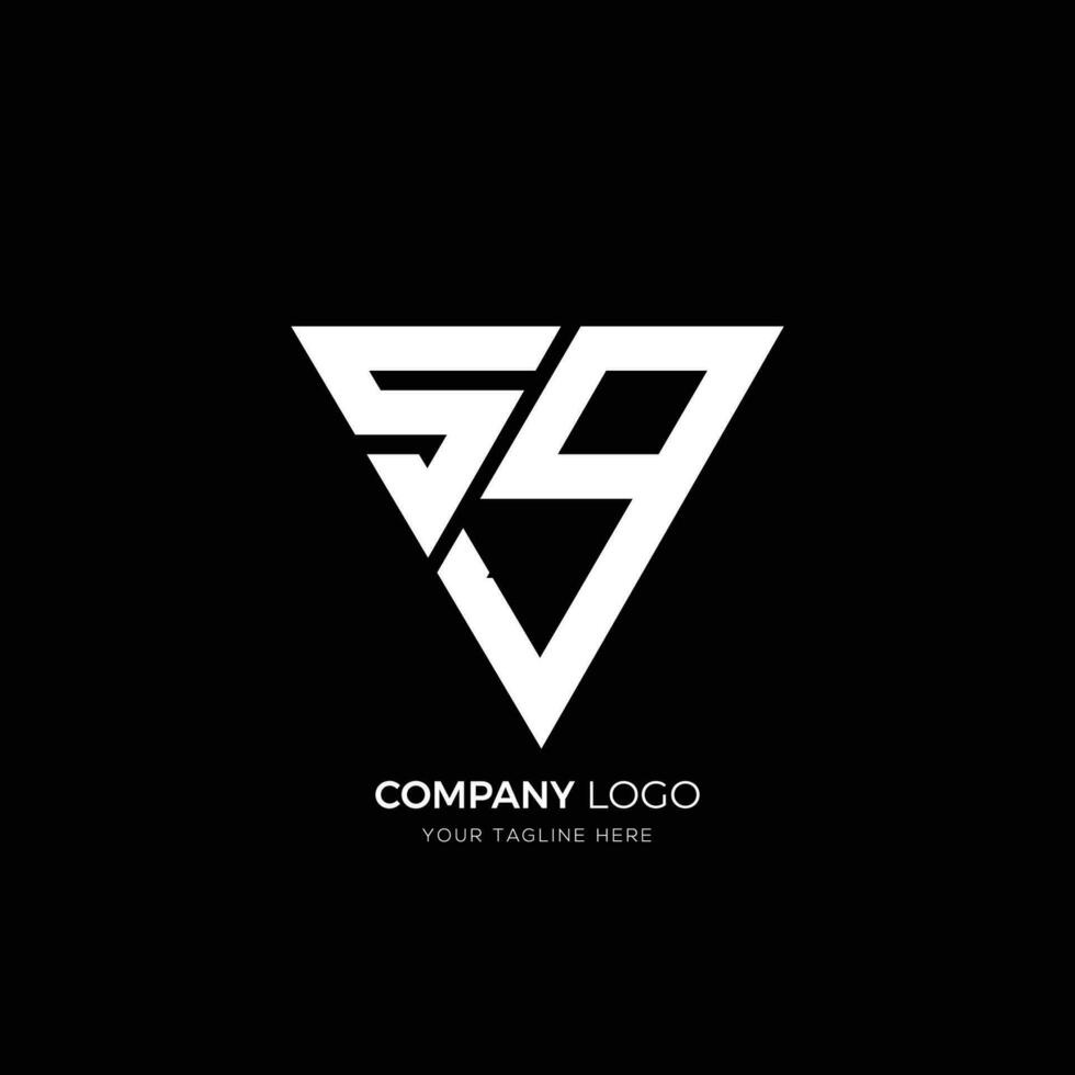 s 9 Dreieck Brief modern branding Monogramm Logo vektor