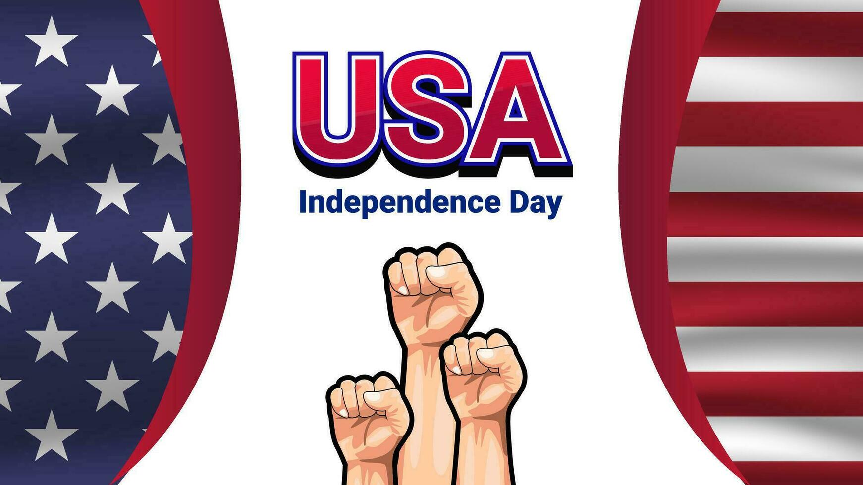 Amerika Unabhängigkeit Tag Kunstwerk Vektor Illustration Design