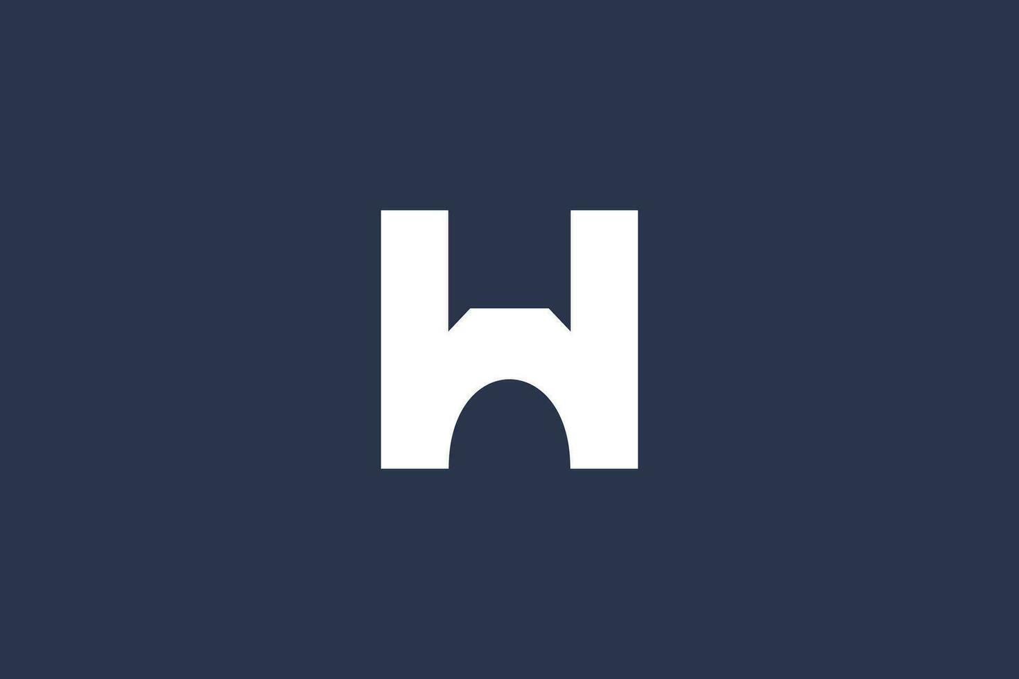 tryckbrev h logotyp vektor med modern begrepp design aning
