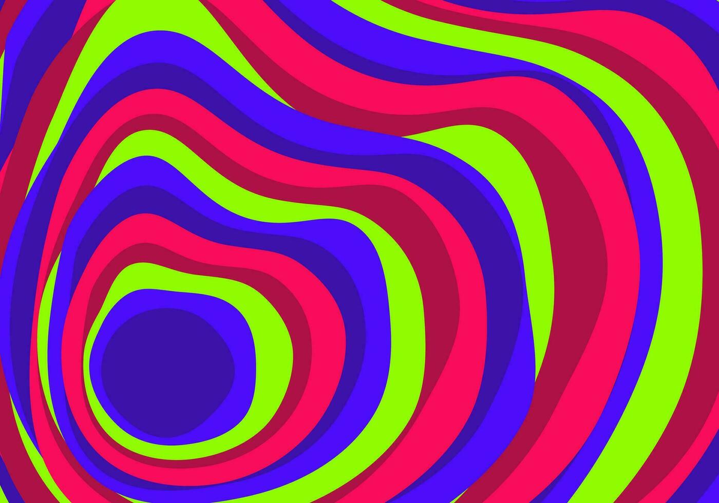 Regenbogen psychedelisch Hintergrund. groovig Hippie Muster. abstrakt wellig Hintergrund. Vektor Illustration