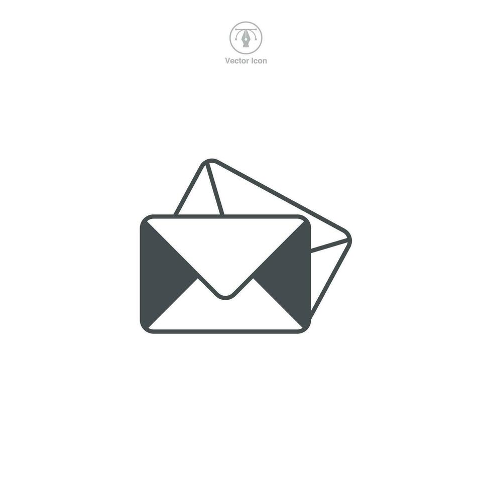 ein Vektor Illustration von ein Mail Symbol, symbolisieren Kommunikation, Mitteilungen, oder Korrespondenz. Ideal zum Netz Schnittstellen, Email Plattformen, und Digital Kommunikation