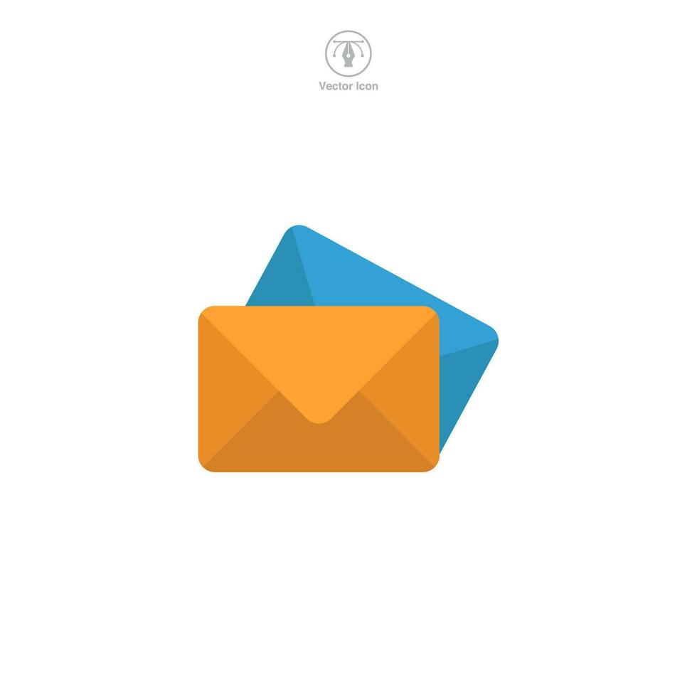 ein Vektor Illustration von ein Mail Symbol, symbolisieren Kommunikation, Mitteilungen, oder Korrespondenz. Ideal zum Netz Schnittstellen, Email Plattformen, und Digital Kommunikation