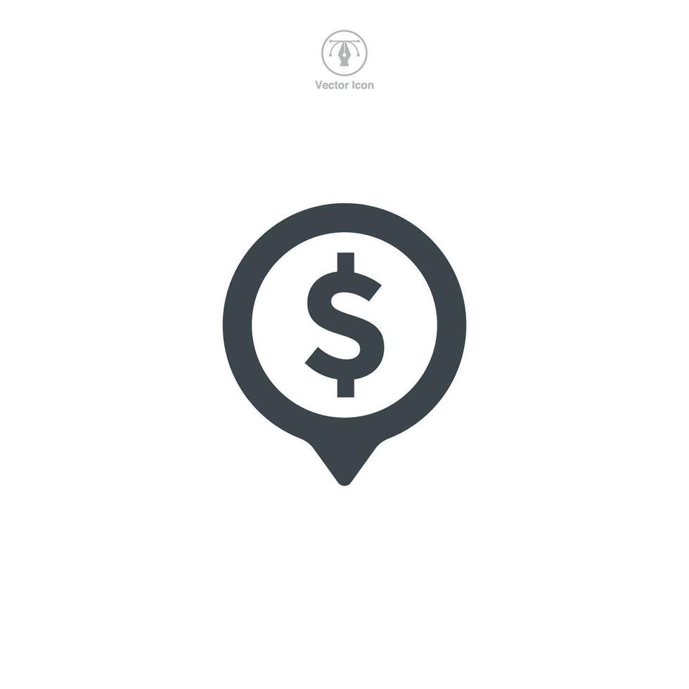 dollar tecken ikon. en knaprig och igenkännlig vektor illustration av en dollar tecken, representerar pengar, finansiera, och rikedom.