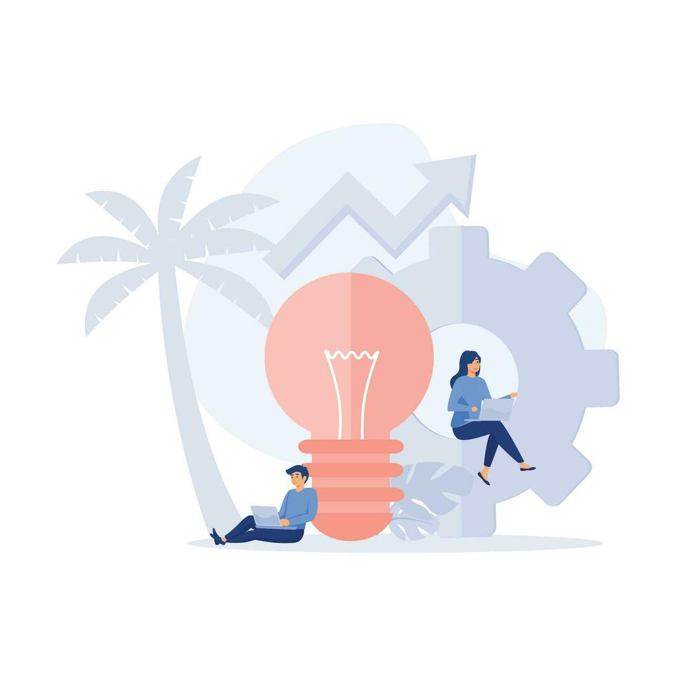 innovation förbättra karriär företag Start begrepp. platt modern vektor illustration