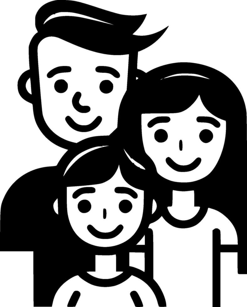 Familie, minimalistisch und einfach Silhouette - - Vektor Illustration