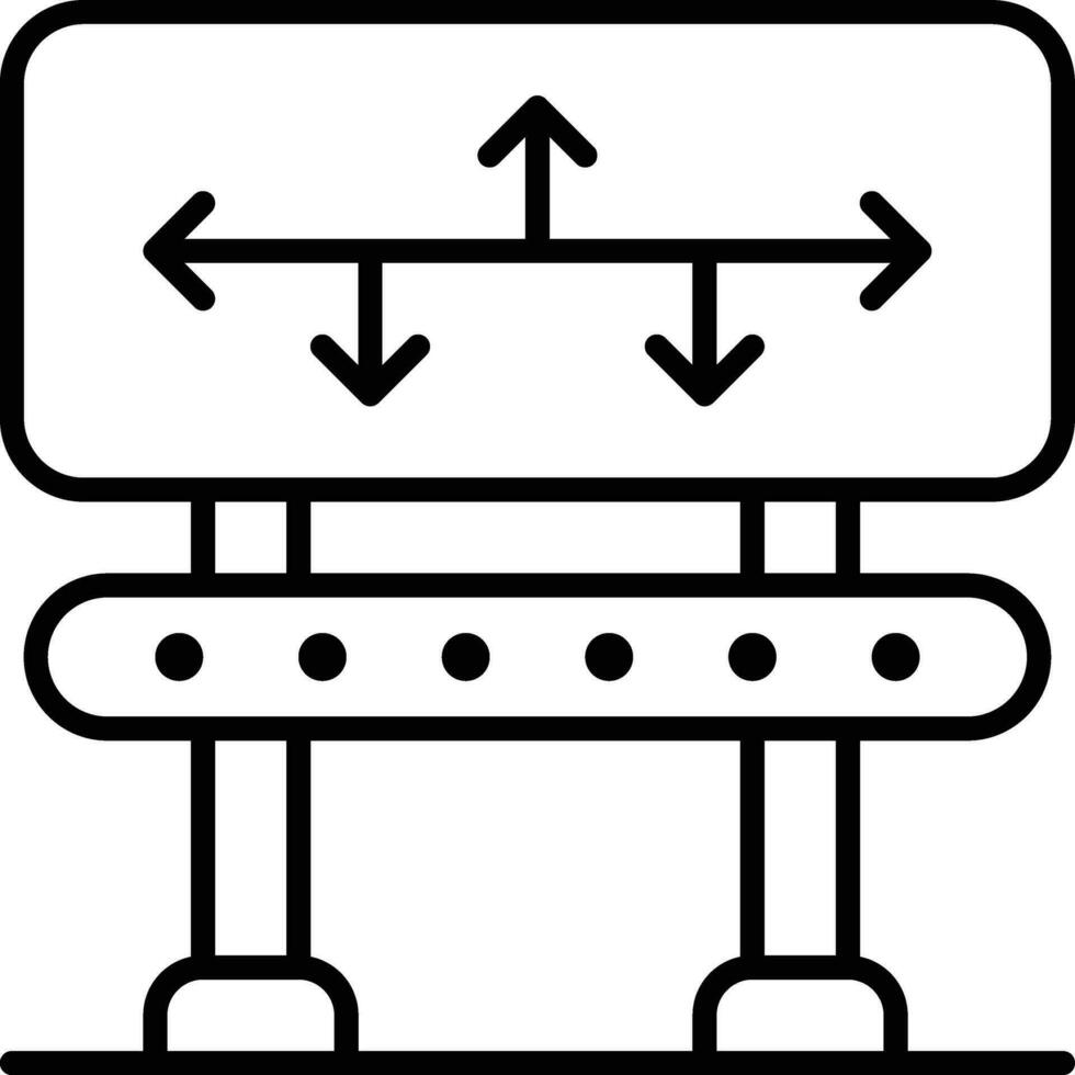 Wege Linie Symbole vektor