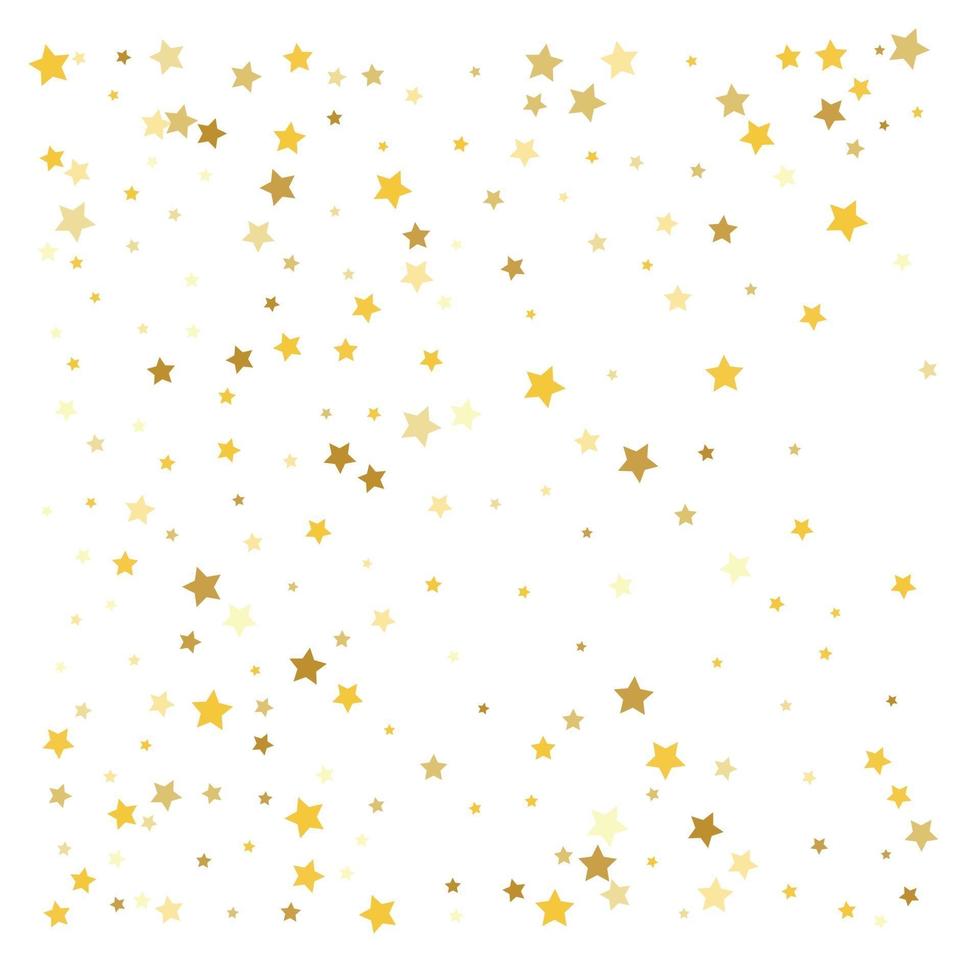 Konfetti-Feier mit goldenen Sternen vektor