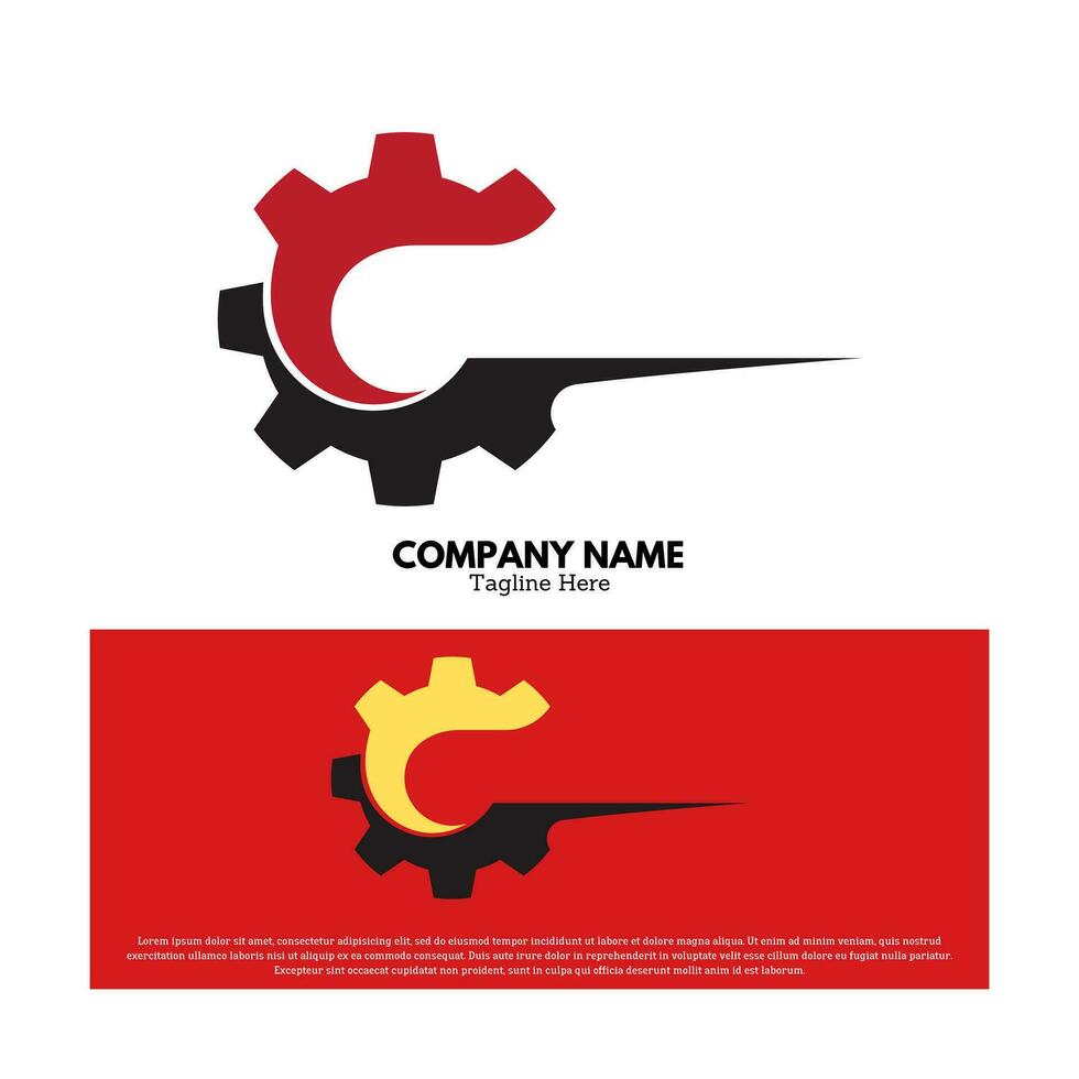 mekaniker logotyp vektor design illustration, varumärke identitet emblem