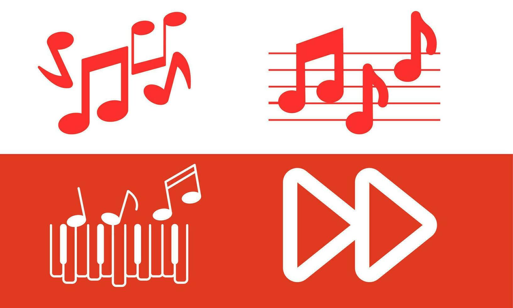 Musik- Logo Vektor Design Illustration