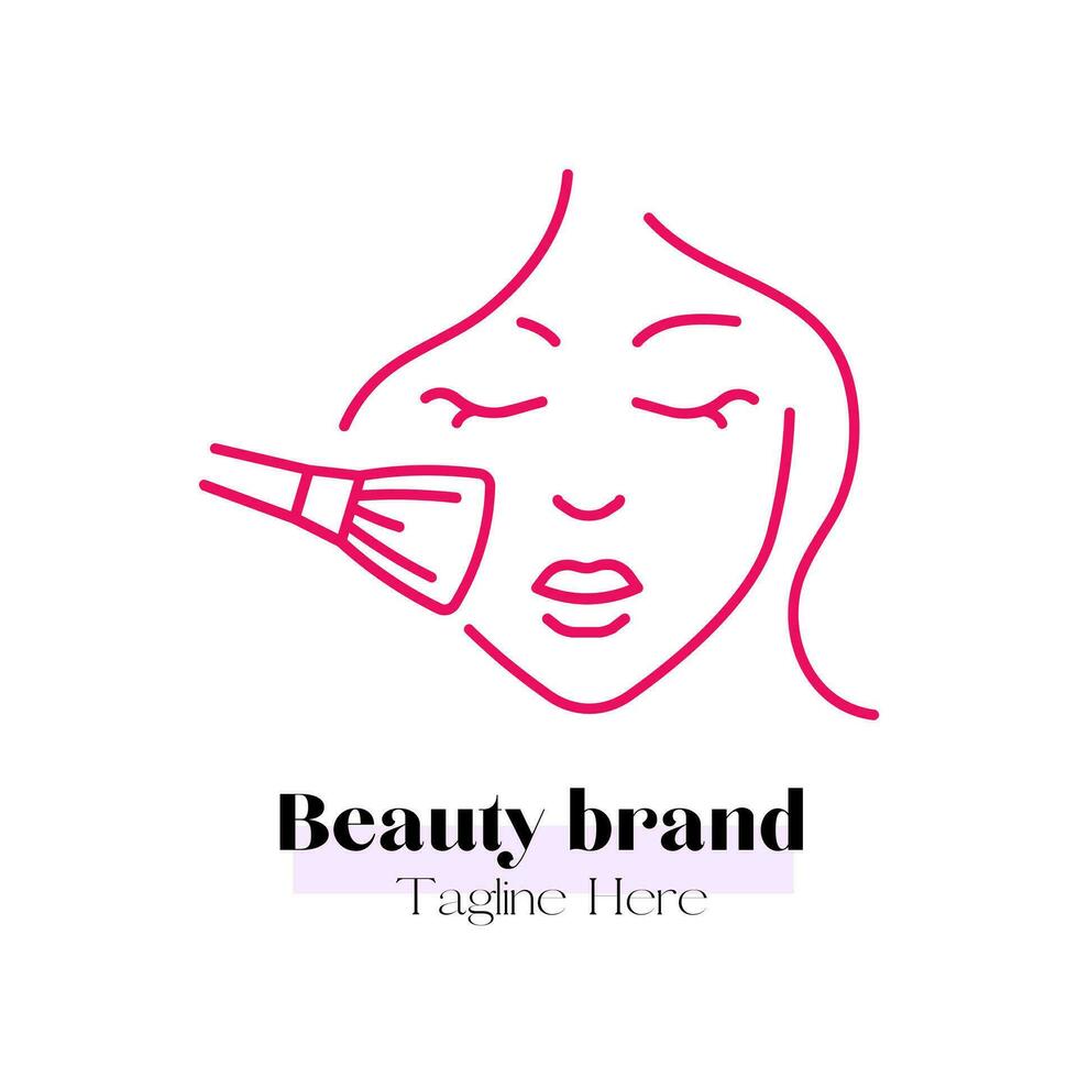 skönhet salong logotyp vektor design illustration, varumärke identitet emblem