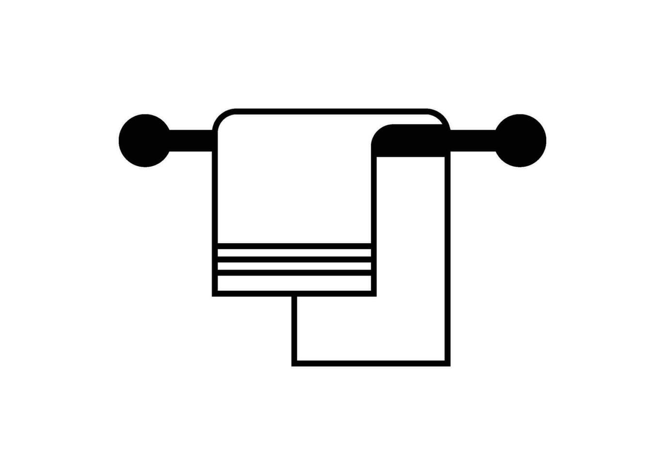 handduk ikon silhuett design mall isolerat vektor