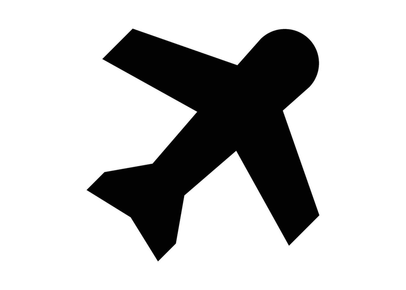 Flugzeug Symbol Silhouette Design Vorlage isoliert vektor