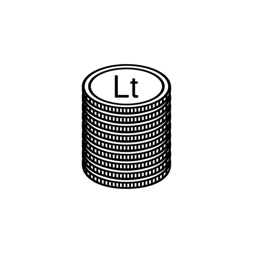 Litauen Währung Symbol, litauisch litas Symbol, ltl unterzeichnen. Vektor Illustration