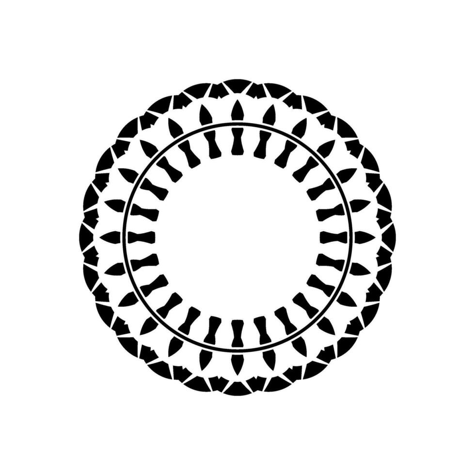 geometrisch Motiv Muster, künstlerisch kreisförmig, modern zeitgenössisch mandala, minimalslim und monochromfür Dekoration, Hintergrund, Dekoration oder Grafik Design Element. Vektor Illustration