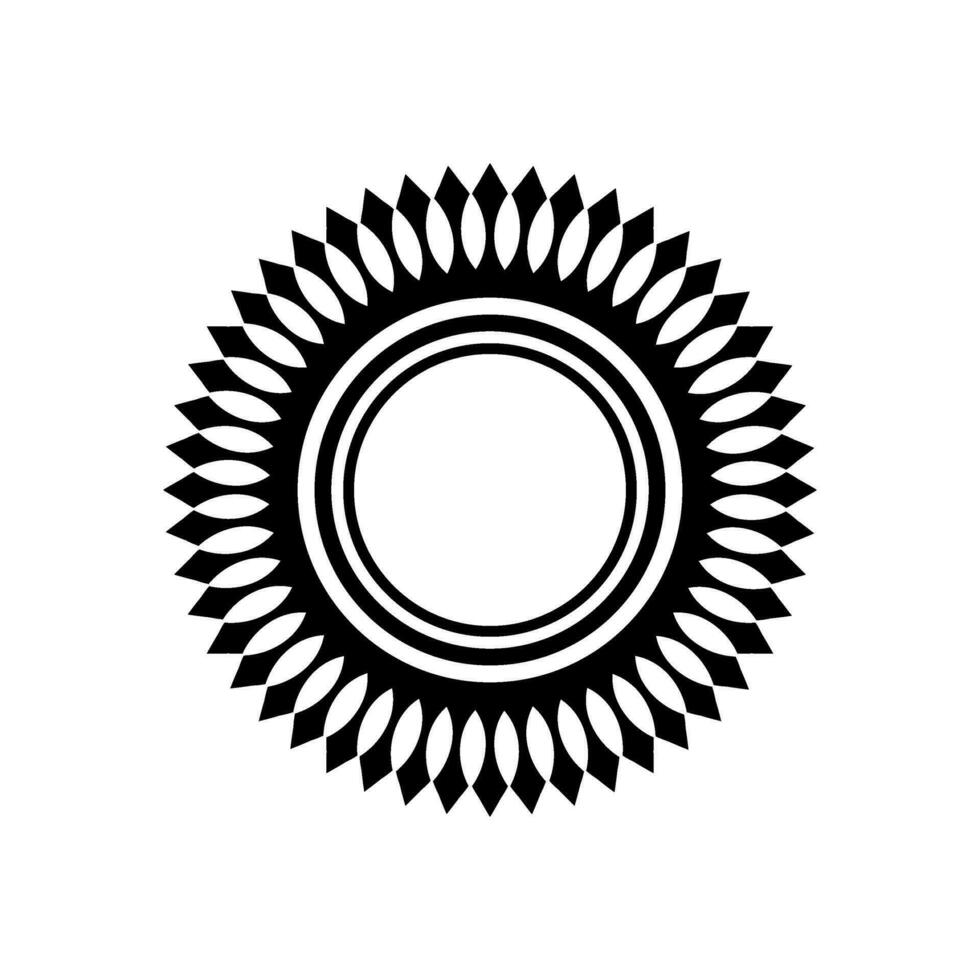 geometrisk motiv mönster, konstnärlig cirkelformad, svartvit och minimalism, modern samtida mandala, för dekoration, bakgrund, dekoration eller grafisk design element. vektor illustration