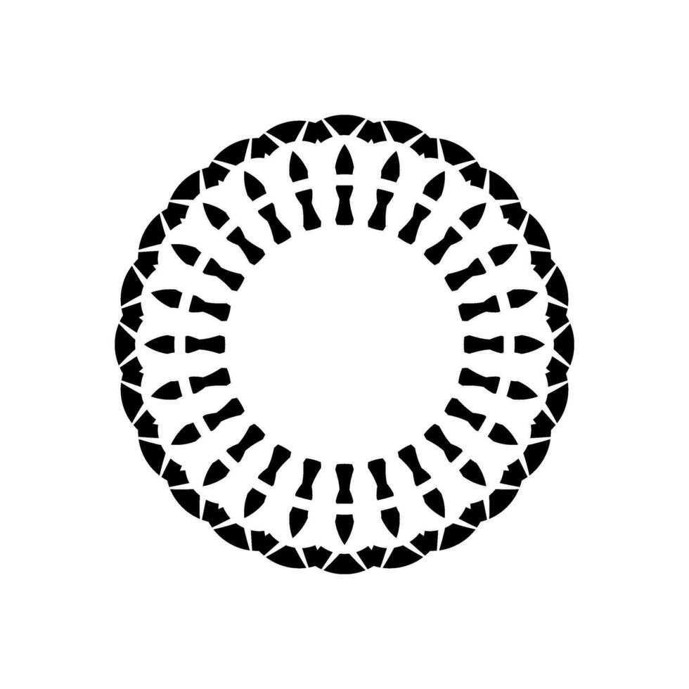 geometrisch Motiv Muster, künstlerisch kreisförmig, modern zeitgenössisch mandala, minimalslim und monochromfür Dekoration, Hintergrund, Dekoration oder Grafik Design Element. Vektor Illustration