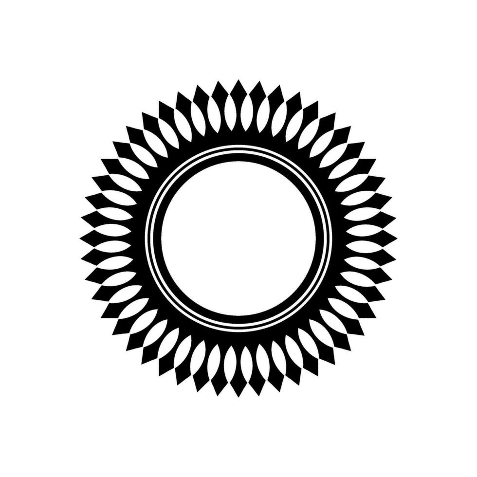 geometrisk motiv mönster, konstnärlig cirkelformad, svartvit och minimalism, modern samtida mandala, för dekoration, bakgrund, dekoration eller grafisk design element. vektor illustration