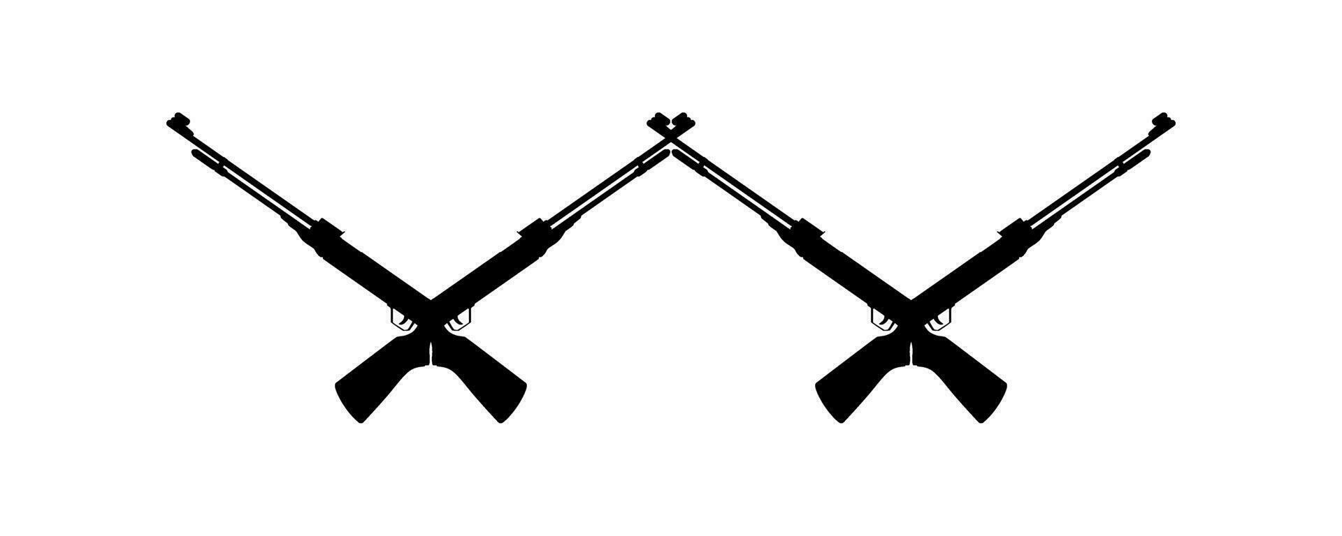 vapen silhuett, en lång pistol är en kategori av skjutvapen med lång fat, för piktogram. logotyp, appar, hemsida, konst illustration eller grafisk design element. vektor illustration