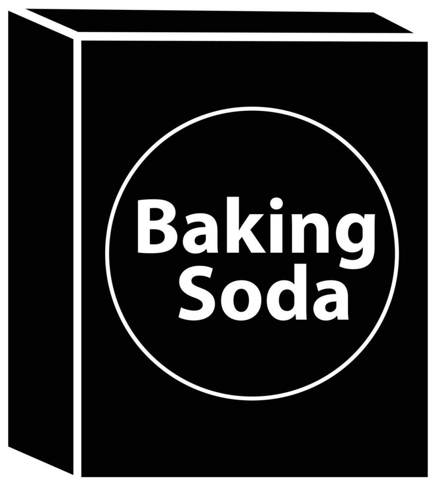 låda av bakning soda ikon. bakning soda tecken. platt stil. vektor