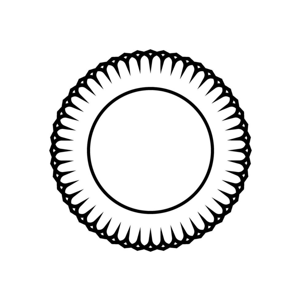 geometrisk motiv mönster, konstnärlig cirkelformad, modern samtida mandala, minimaslim och monochormefor dekoration, bakgrund, dekoration eller grafisk design element. vektor illustration