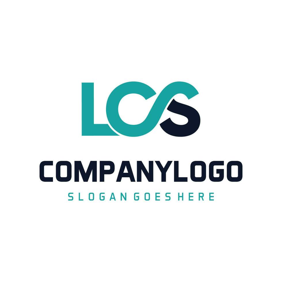 första brev lcs logotyp vektor