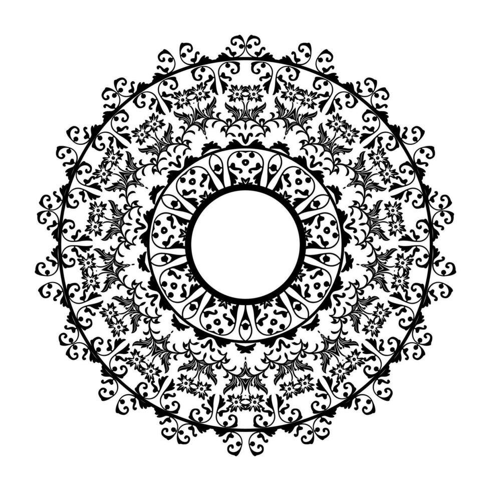 blomma mandala årgång dekorativ element. orientalisk mönster illustration. färg bok sida, mandala prydnad vektor illustration