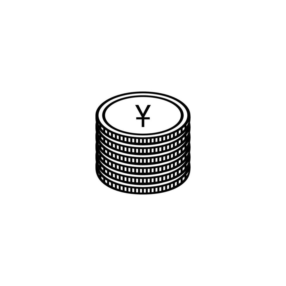 Kina valuta symbol, kinesisk yuan ikon, cny tecken. vektor illustration