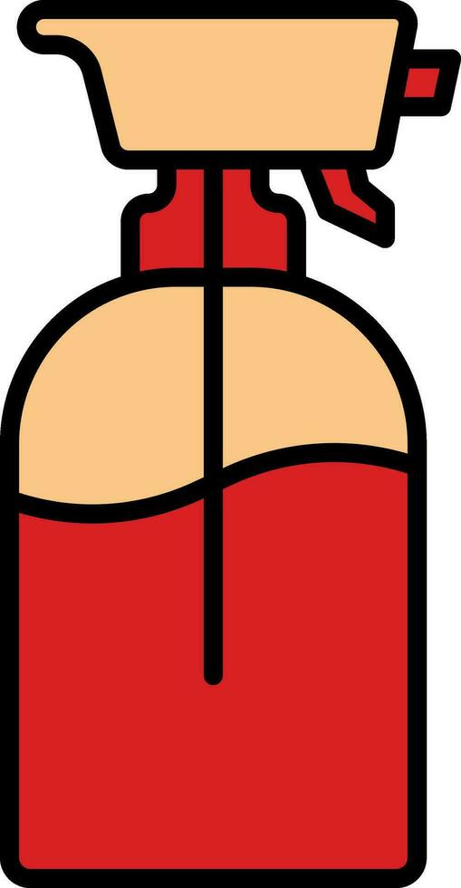 illustration av spray flaska ikon i röd och orange Färg. vektor