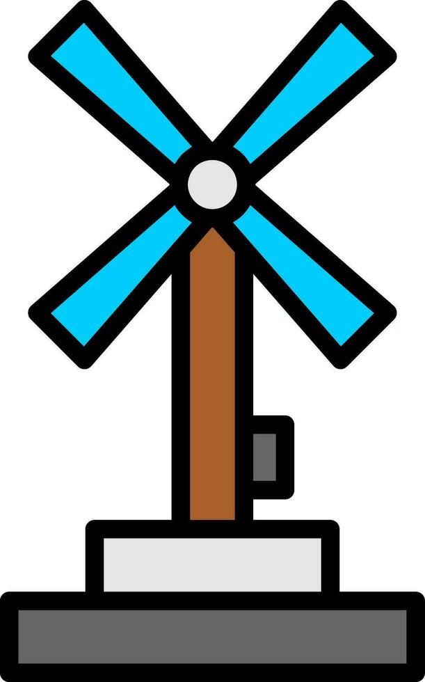 Windmühlen-Vektor-Icon-Design vektor