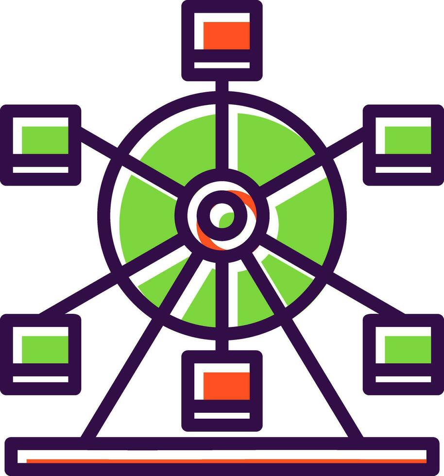 Riesenrad-Vektor-Icon-Design vektor