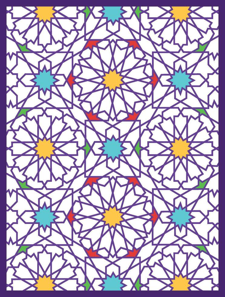 Arabisch Ornament Design, islamisch Kunst Muster, Umriss schwarz und Weiß vektor