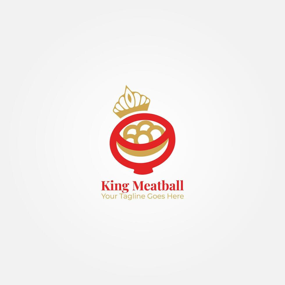 köttbulle kung logotyp vektor grafisk design