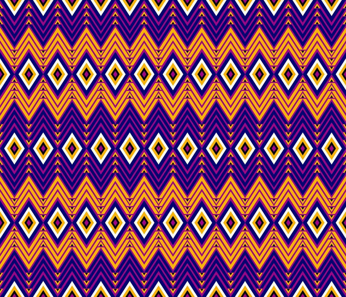 Stickerei indisch aztekisch ethnisch Muster im Gelb und lila vektor
