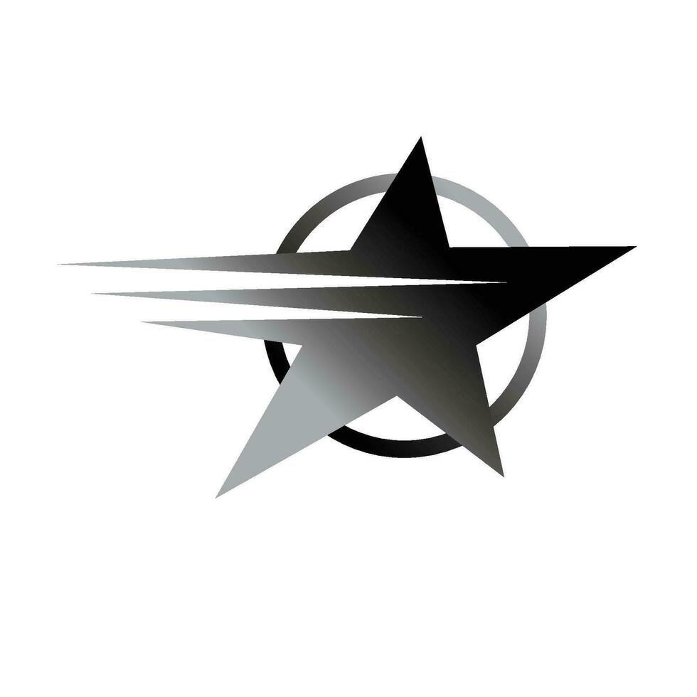 Silber Star Vorlage Logo Design. Gewinner Symbol, Zeichen und Symbol. vektor