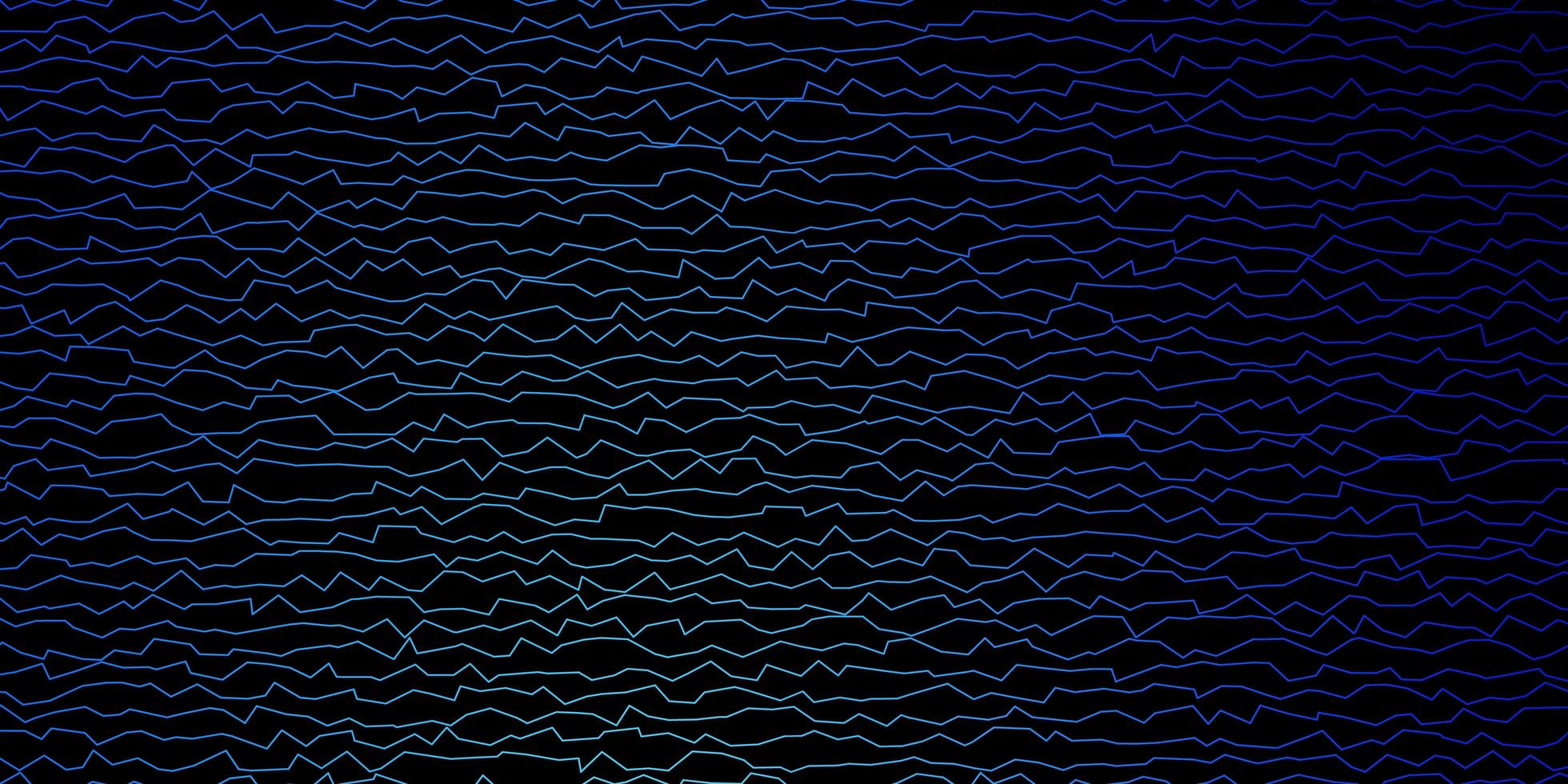 dunkelblauer Vektorhintergrund mit gebogenen Linien vektor