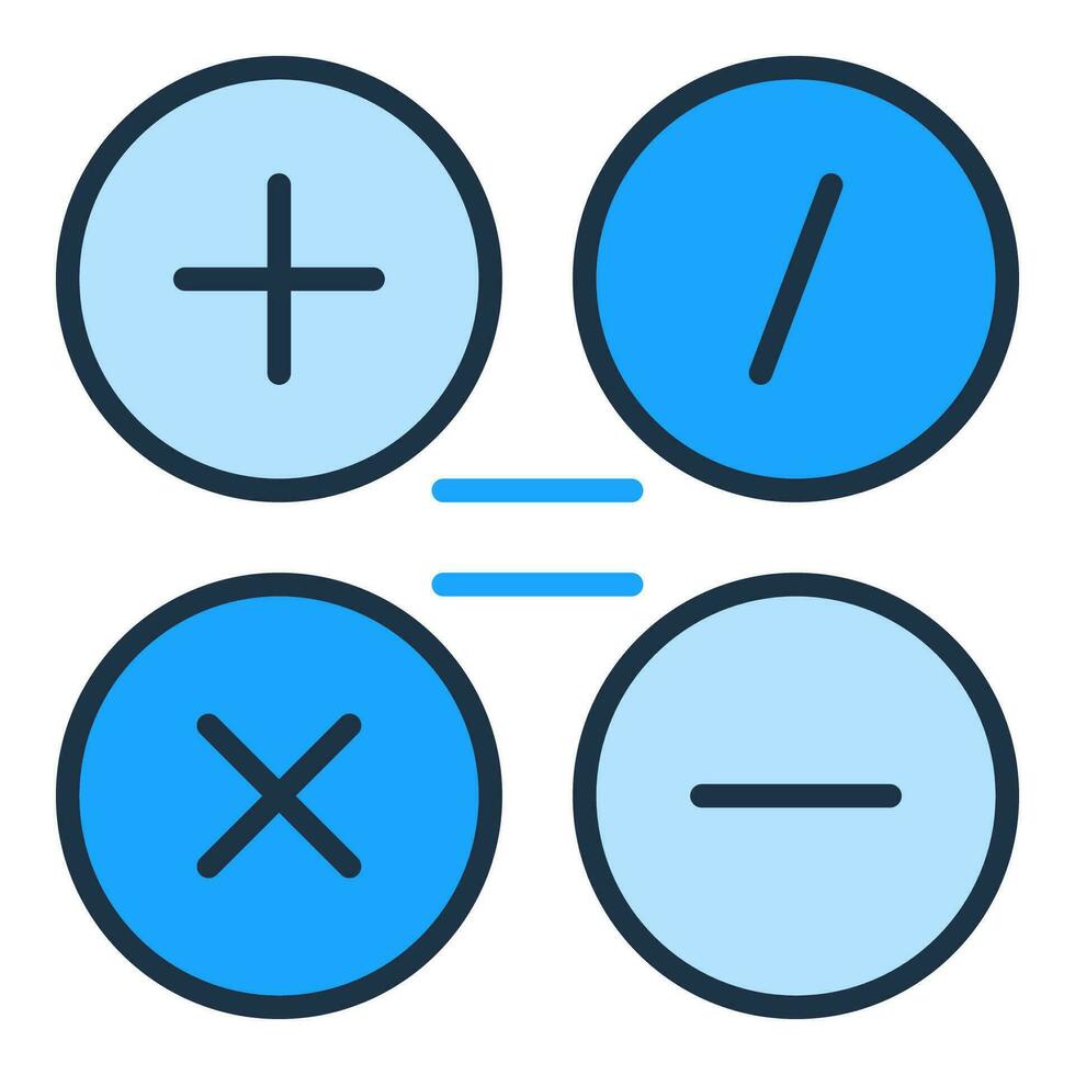 Basic Mathematik Symbole Vektor Mathematik Konzept farbig Symbol
