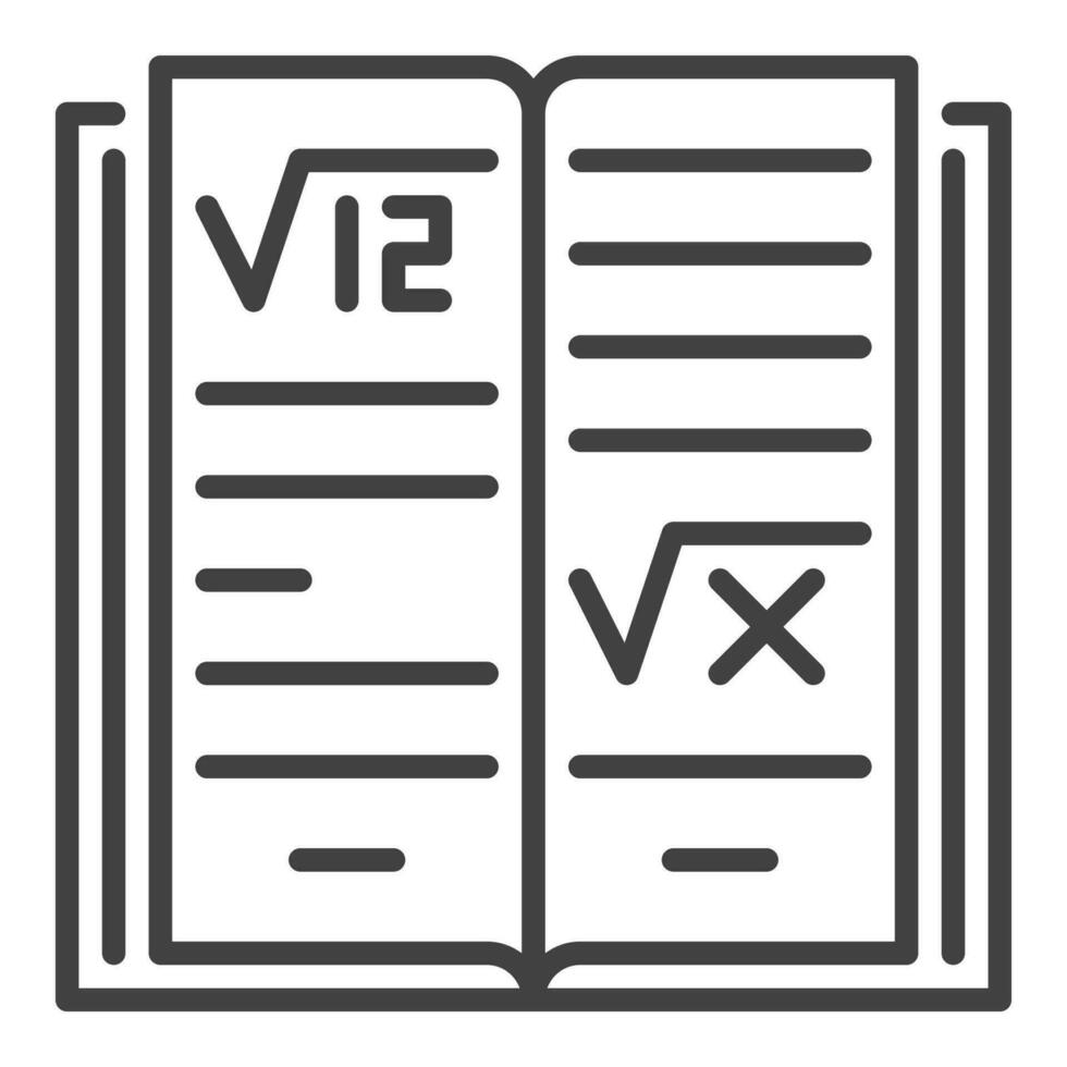 Mathematik Buch Vektor Mathematik Bildung und Lernen Konzept Gliederung Symbol